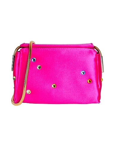 MARNI Cross-body bags Fuchsia 72% Viscose, 28% Silk, Brass