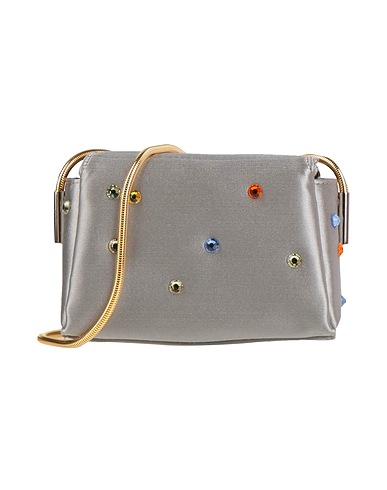 MARNI Across-body bag Grey 72% Viscose, 28% Silk, Brass