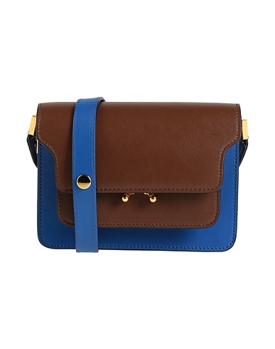 MARNI Across-body bag Brown 95% Cow leather, 5% Brass