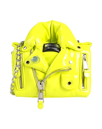 MOSCHINO Umhängetasche COUTURE Limettengrün Leder, Gewebefasern