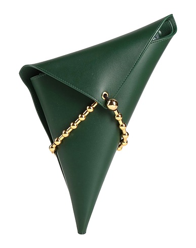 BOTTEGA VENETA ハンドバッグ ダークグリーン 革（なめし加工）
