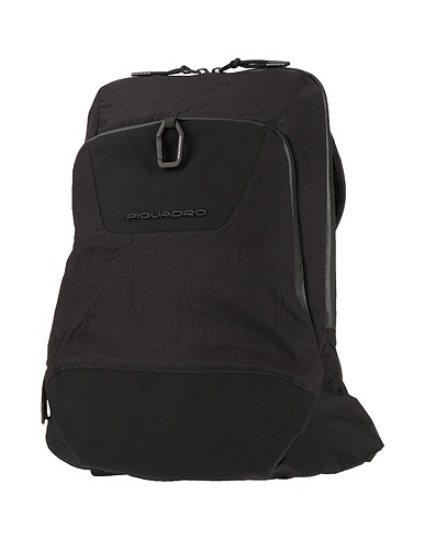 PIQUADRO Zaini Nero Pelle di bovino, EVA (Etilene - Vinil - Acetato), Nylon, Poliestere, Metallo