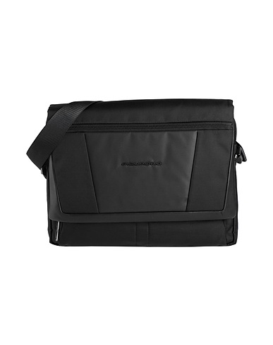 PIQUADRO Borsa a tracolla Nero Pelle di bovino, EVA (Etilene - Vinil - Acetato), Nylon, Poliestere, Metallo