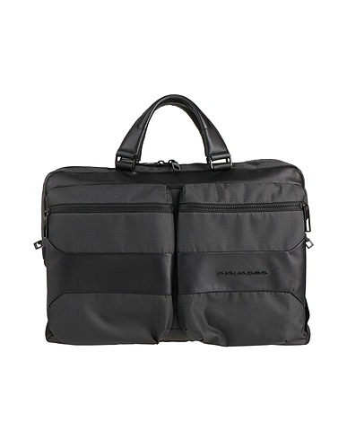 PIQUADRO Aktentasche Schwarz Gewebefasern, Leder