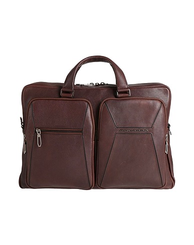 PIQUADRO Handbag Dark brown 100% Cow leather