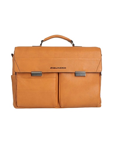 PIQUADRO Handbag Tan Cow leather, EVA (Ethylene - Vinyl - Acetate), Nylon, Polyester, Metal