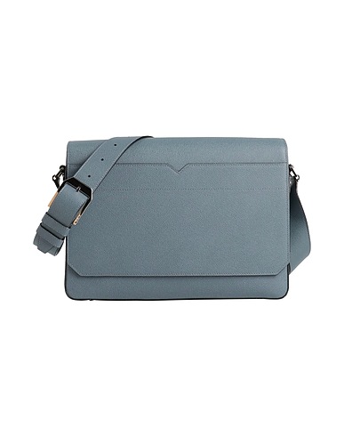 VALEXTRA Cross-body bags Slate blue 100% Calfskin