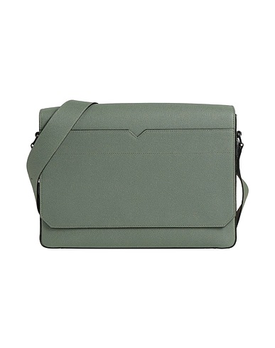 VALEXTRA Cross-body bags Military green 100% Calfskin