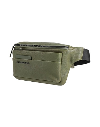 PIQUADRO Marsupi Verde militare Pelle di bovino, EVA (Etilene - Vinil - Acetato), Nylon, Poliestere, Metallo