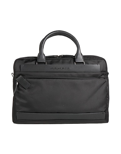 PIQUADRO Handbag NERO Cow leather, EVA (Ethylene - Vinyl - Acetate), Nylon, Polyester, Metal