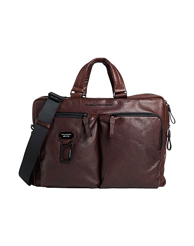 PIQUADRO Handbag Dark brown Leather