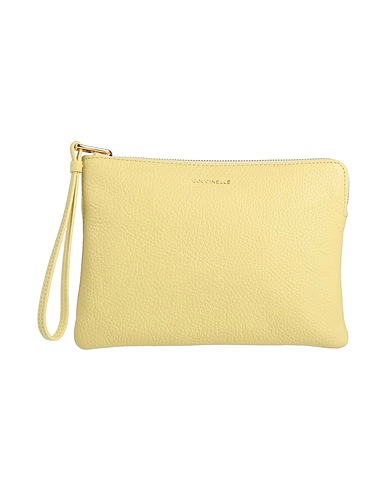 COCCINELLE Handbag Pastel yellow Leather