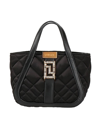 VERSACE Handbag Black 72% Viscose, 28% Silk, Lambskin