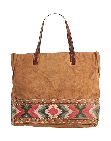 CATERINA LUCCHI Handbag GOLD Camel 100% Cotton, Calfskin