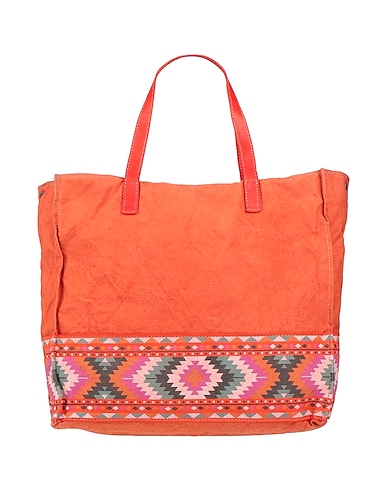 CATERINA LUCCHI Handtasche GOLD ARANCIONE 100% Baumwolle, Kalbsleder