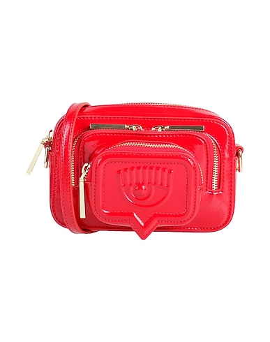 CHIARA FERRAGNI Cross-body bags Red 100% Polyester, Polyurethane resin