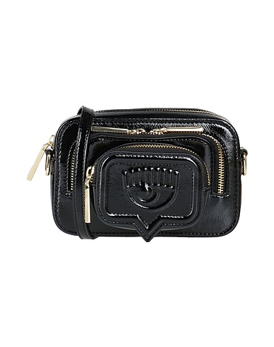 CHIARA FERRAGNI Borsa a tracolla Nero 100% Poliestere, Resina poliuretanica
