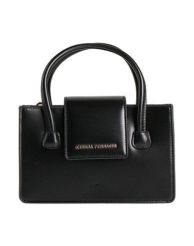 CHIARA FERRAGNI ハンドバッグ ブラック ポリエステル 100% / ポリウレタン樹脂
