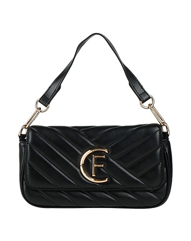 CRISTINAEFFE Handbag Black 95% Polyurethane, 5% Metallic fiber