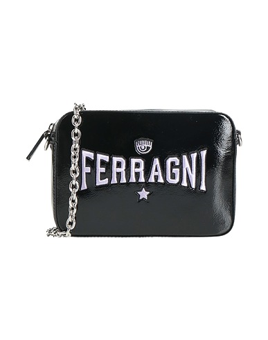 CHIARA FERRAGNI Across-body bag Black 100% Polyester, Polyurethane resin