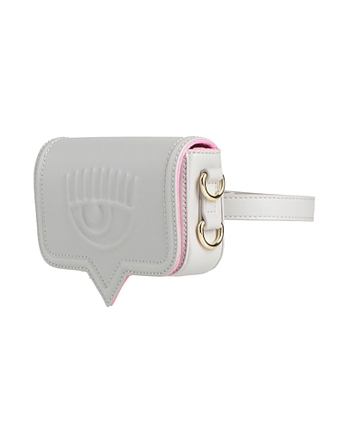 CHIARA FERRAGNI Belt Bags Light grey 100% Polyester, Polyurethane resin