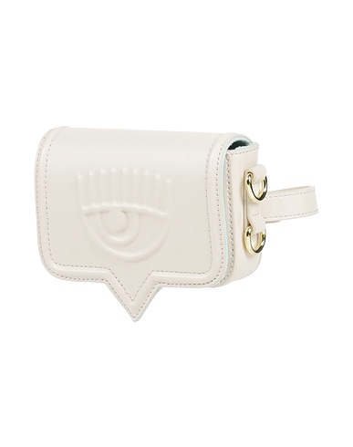CHIARA FERRAGNI Belt Bags OFF WHITE 100% Polyester, Polyurethane resin