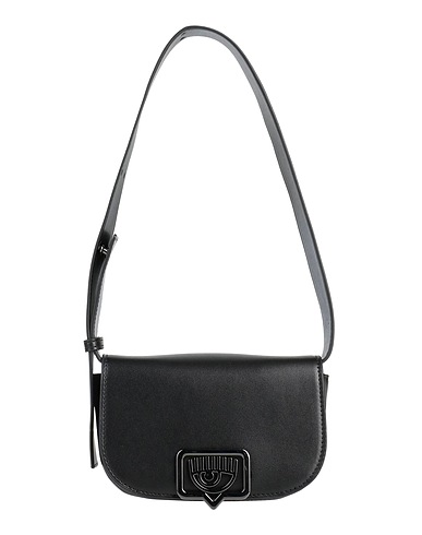 CHIARA FERRAGNI Shoulder bag Black 100% Polyester, Polyurethane resin