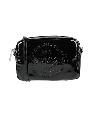 CHIARA FERRAGNI Across-body bag Black 100% Polyester, Polyurethane resin