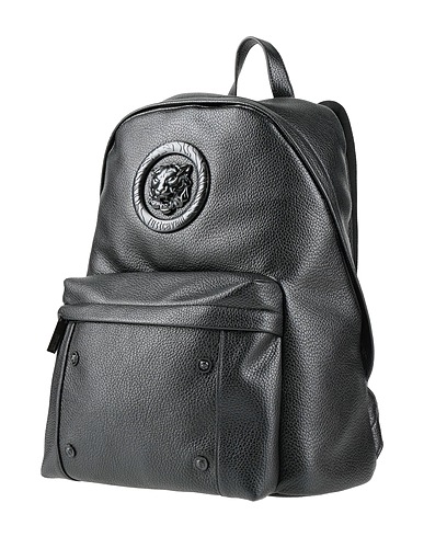 JUST CAVALLI バックパック ブラック ポリウレタン 100% / ポリウレタン樹脂