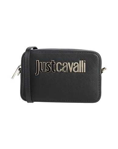 JUST CAVALLI Umhängetasche Schwarz 100% Polyester, Poliurethan-Harz