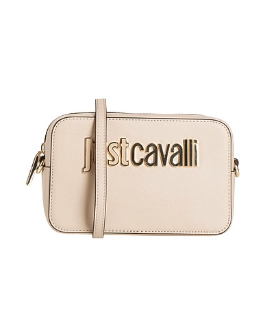 JUST CAVALLI Cross-body bags Taupe 100% Polyester, Polyurethane resin