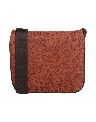 BORBONESE Across-body bag Tan 100% Polyester, Leather