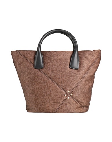 BORBONESE Handbag Brown 100% Polyester, Leather