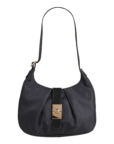 BORBONESE Shoulder bag Black 100% Polyester, Leather