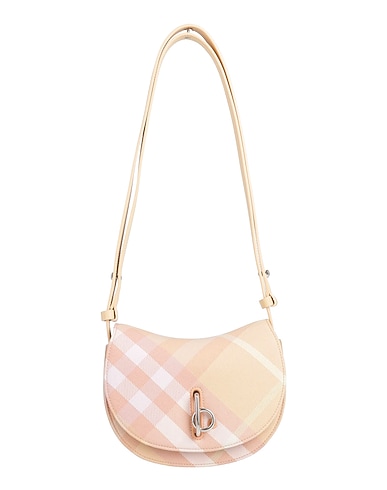 BURBERRY Across-body bag Salmon pink 66% Polyester, 32% Virgin Wool, 2% Acrylic, Calfskin