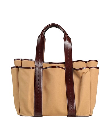 MAX MARA Borsa a mano SFILATA Khaki 100% Cotone, Pelle di bovino