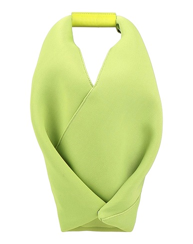 MM6 MAISON MARGIELA Handbag Lime green Textile fibres, Leather