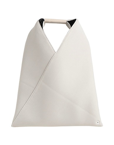 MM6 MAISON MARGIELA Handbag Light grey Textile fibres, Leather