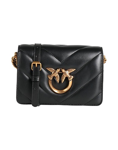 PINKO Across-body bag Black Sheepskin
