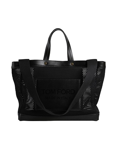 TOM FORD Handbag Black Calfskin, Polyester, Brass