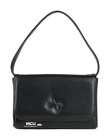 M.C.U. MARCO CASSESE UNION Handbag Black 100% Calfskin, Swarovski® Crystal