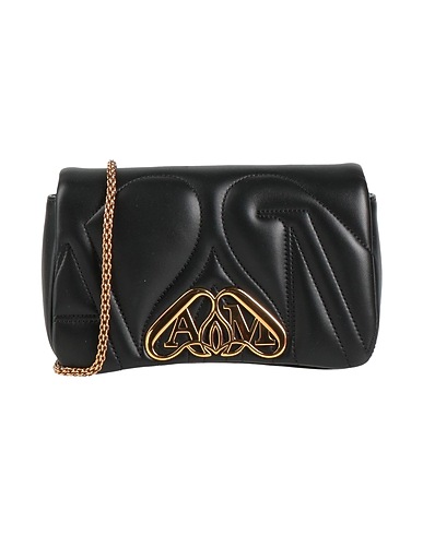MCQUEEN Umhängetasche Schwarz Leder