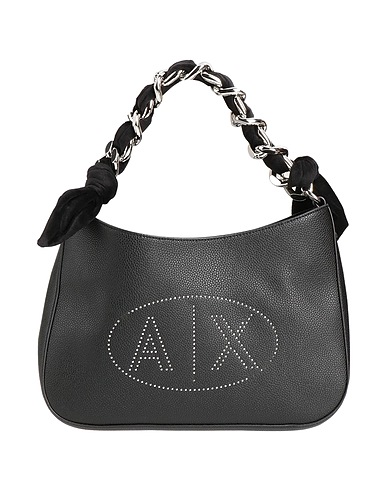 ARMANI EXCHANGE Handbag Black 100% Polyurethane, Polyester