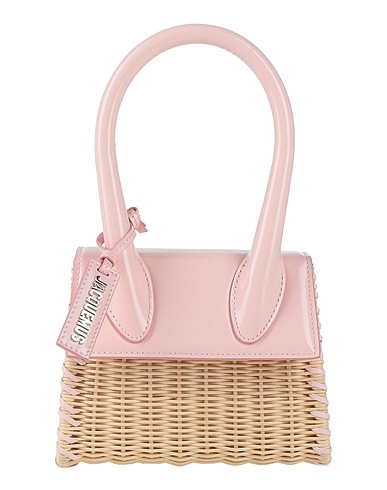 JACQUEMUS Handtasche Rosa Kalbsleder, Korbgeflecht