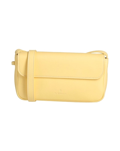 IL BISONTE Across-body bag Pastel yellow Leather