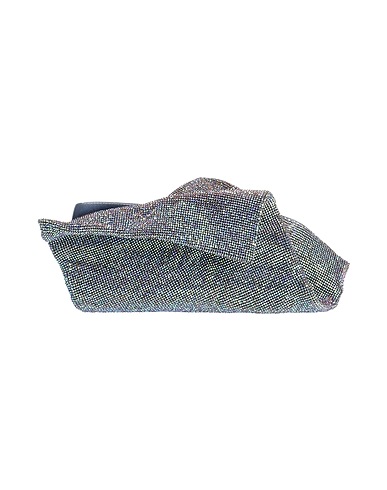 BENEDETTA BRUZZICHES Handbag Slate blue Aluminium, Crystal, Textile fibres