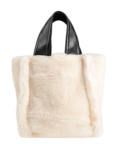 STAND STUDIO Borsa a mano Bianco 75% Modacrilico, 25% Lana, Poliuretano, Poliestere