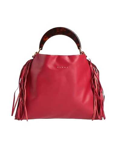MARNI Handbag Burgundy Leather