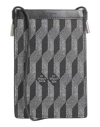 AU DÉPART Across-body bag Black Textile fibres, Leather