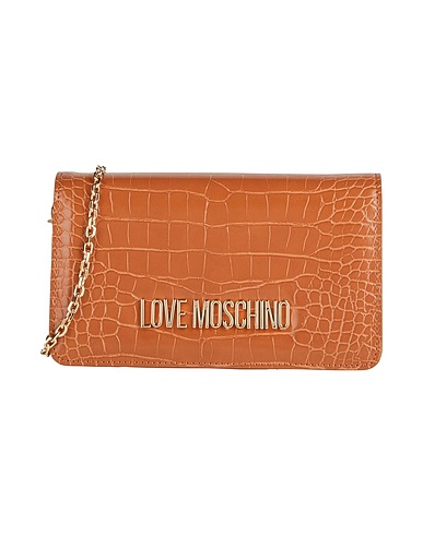 LOVE MOSCHINO Across-body bag Camel 100% Polyurethane
